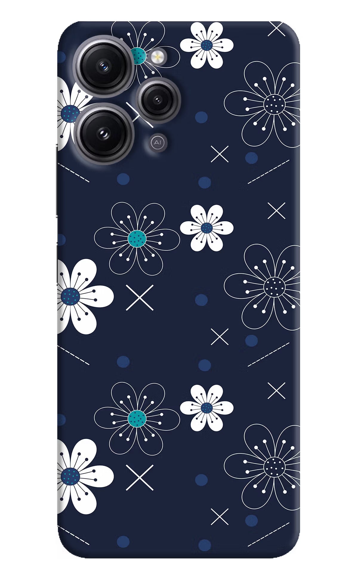 Flowers Redmi 12 4G Hard Case Back Cover by Casekaro
