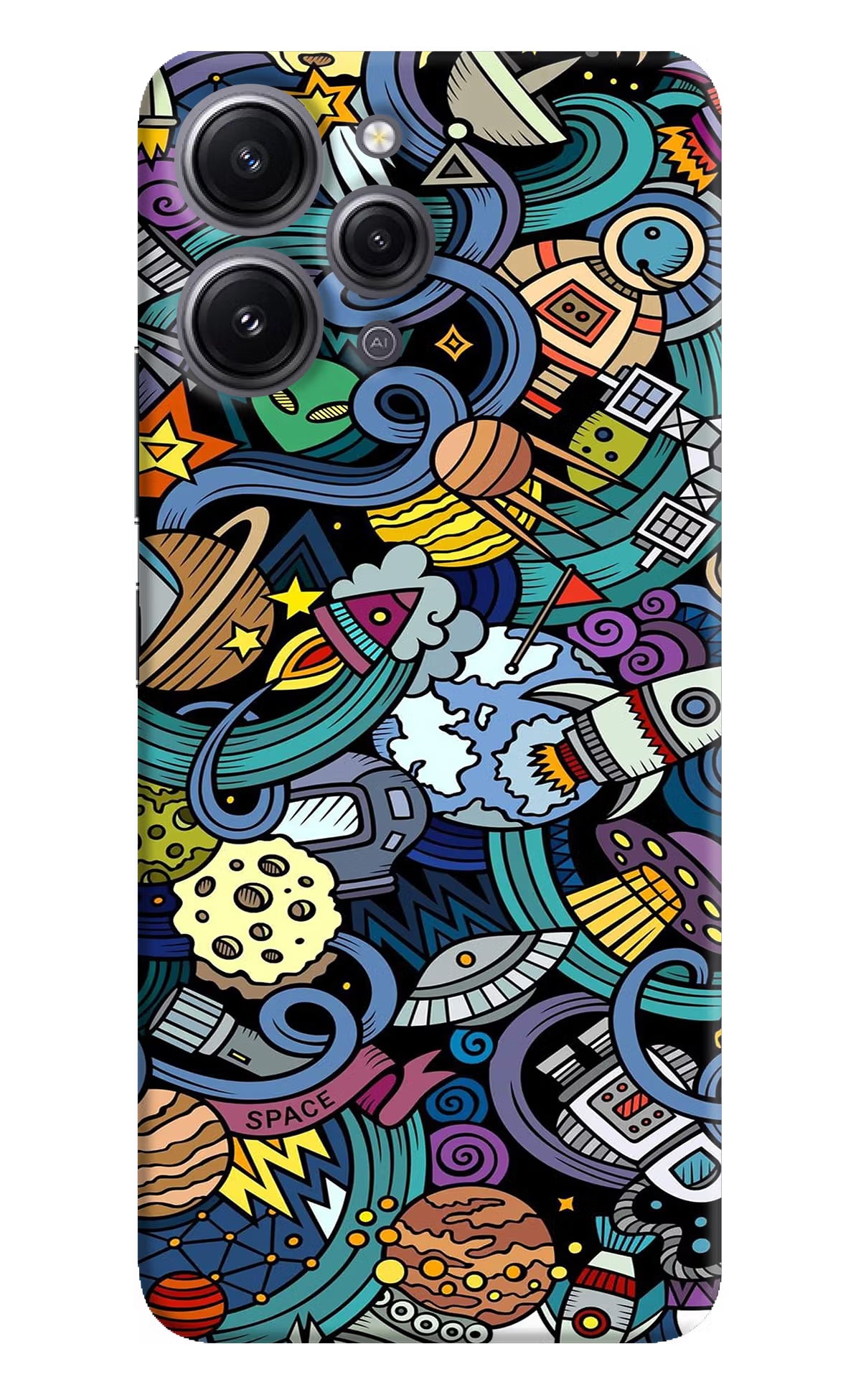 Space Abstract Redmi 12 4G Hard Case Back Cover by Casekaro