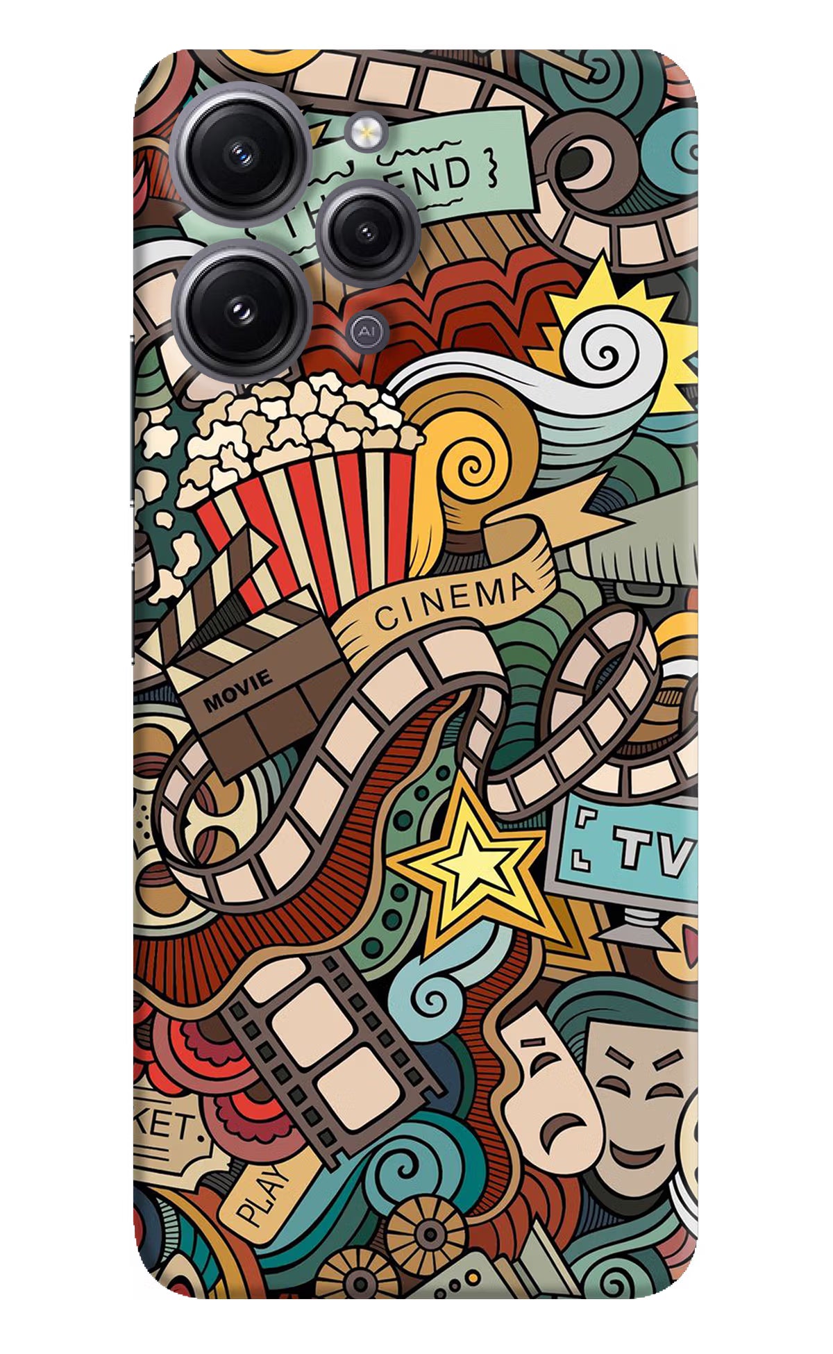 Cinema Abstract Redmi 12 4G Hard Case Back Cover by Casekaro