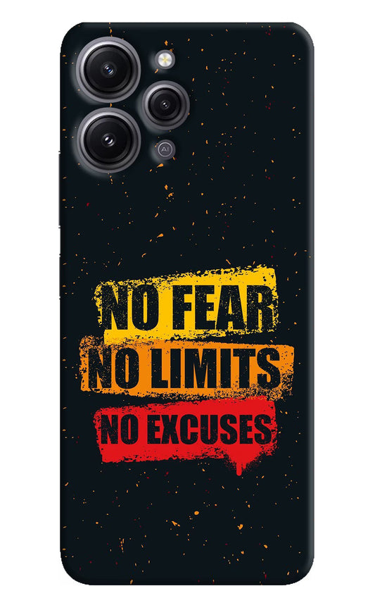 No Fear No Limits No Excuse Redmi 12 4G Hard Case Back Cover by Casekaro
