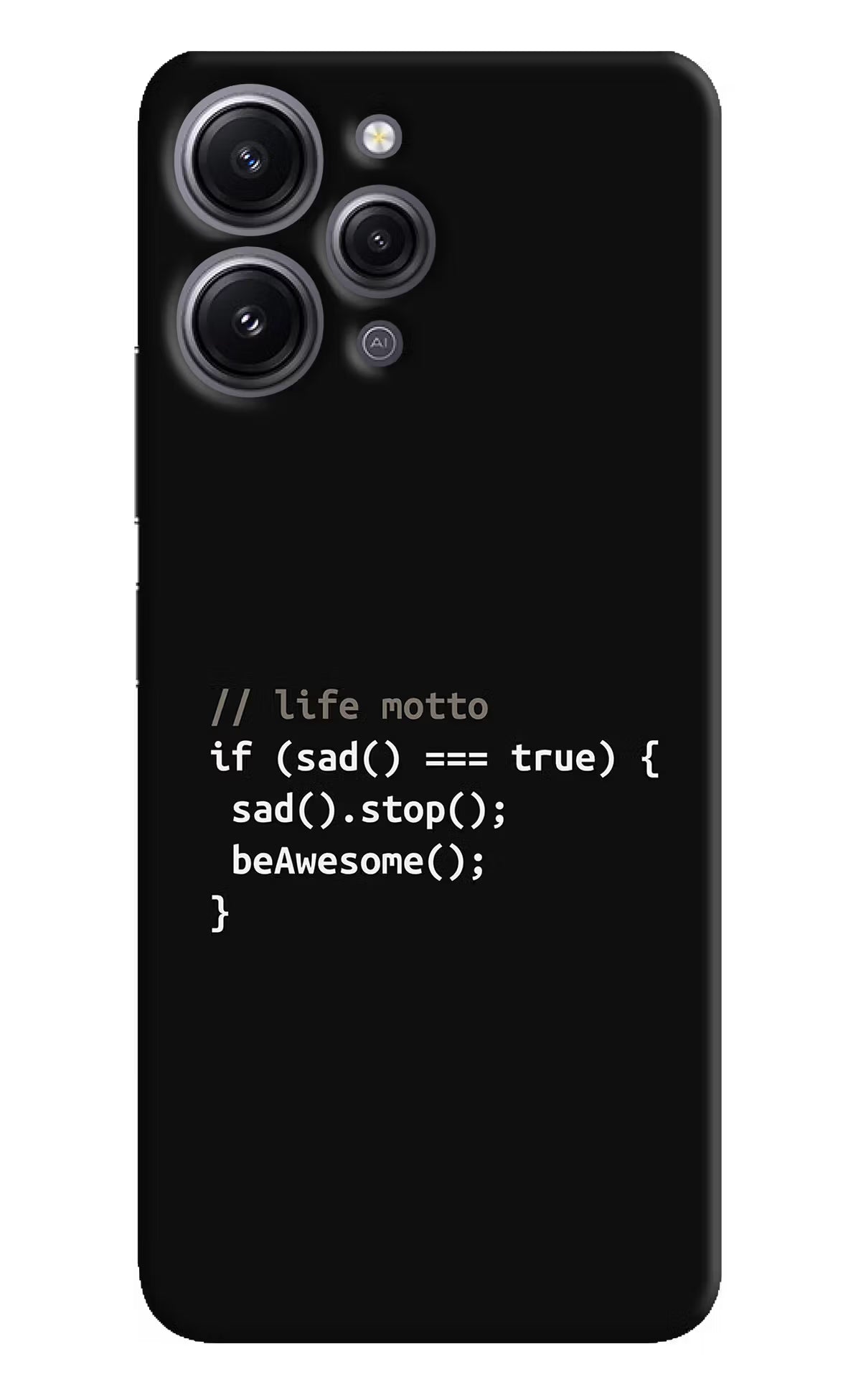 Life Motto Code Redmi 12 4G Hard Case Back Cover by Casekaro