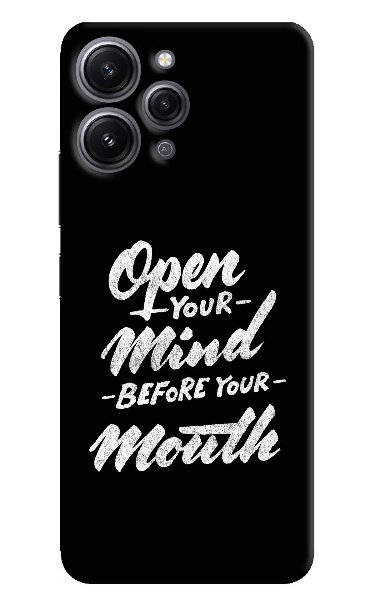 Open Your Mind Before Your Mouth Redmi 12 4G Hard Case Back Cover by Casekaro