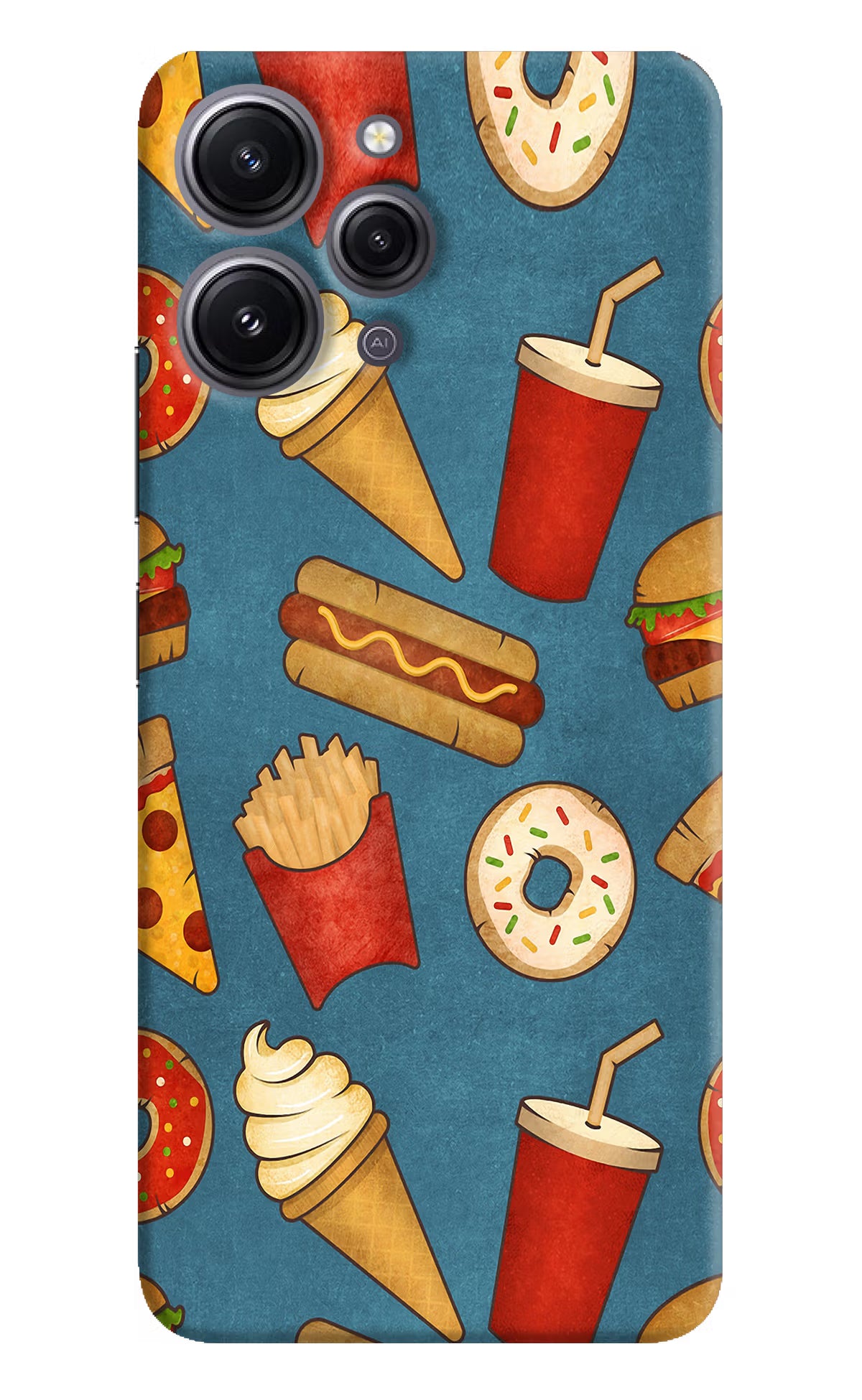 Foodie Redmi 12 4G Hard Case Back Cover by Casekaro