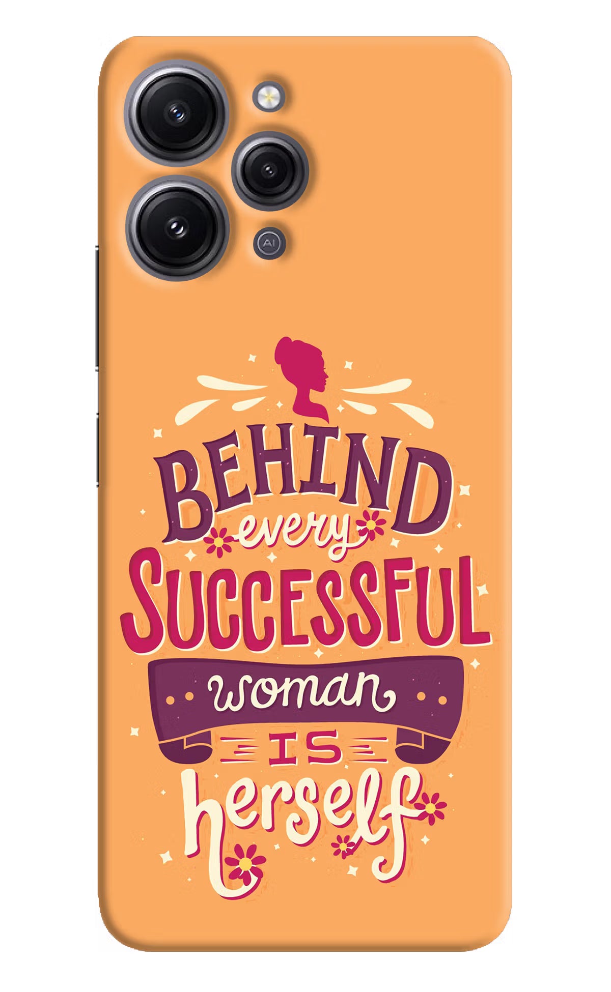 Behind Every Successful Woman There Is Herself Redmi 12 4G Hard Case Back Cover by Casekaro