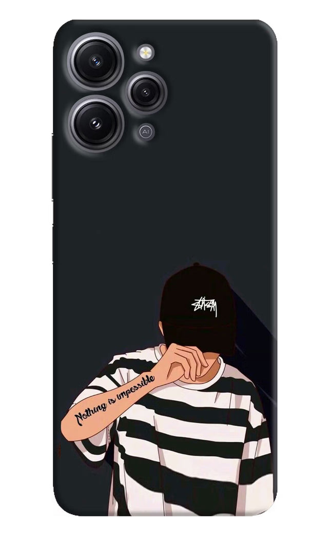Aesthetic Boy Redmi 12 4G Hard Case Back Cover by Casekaro