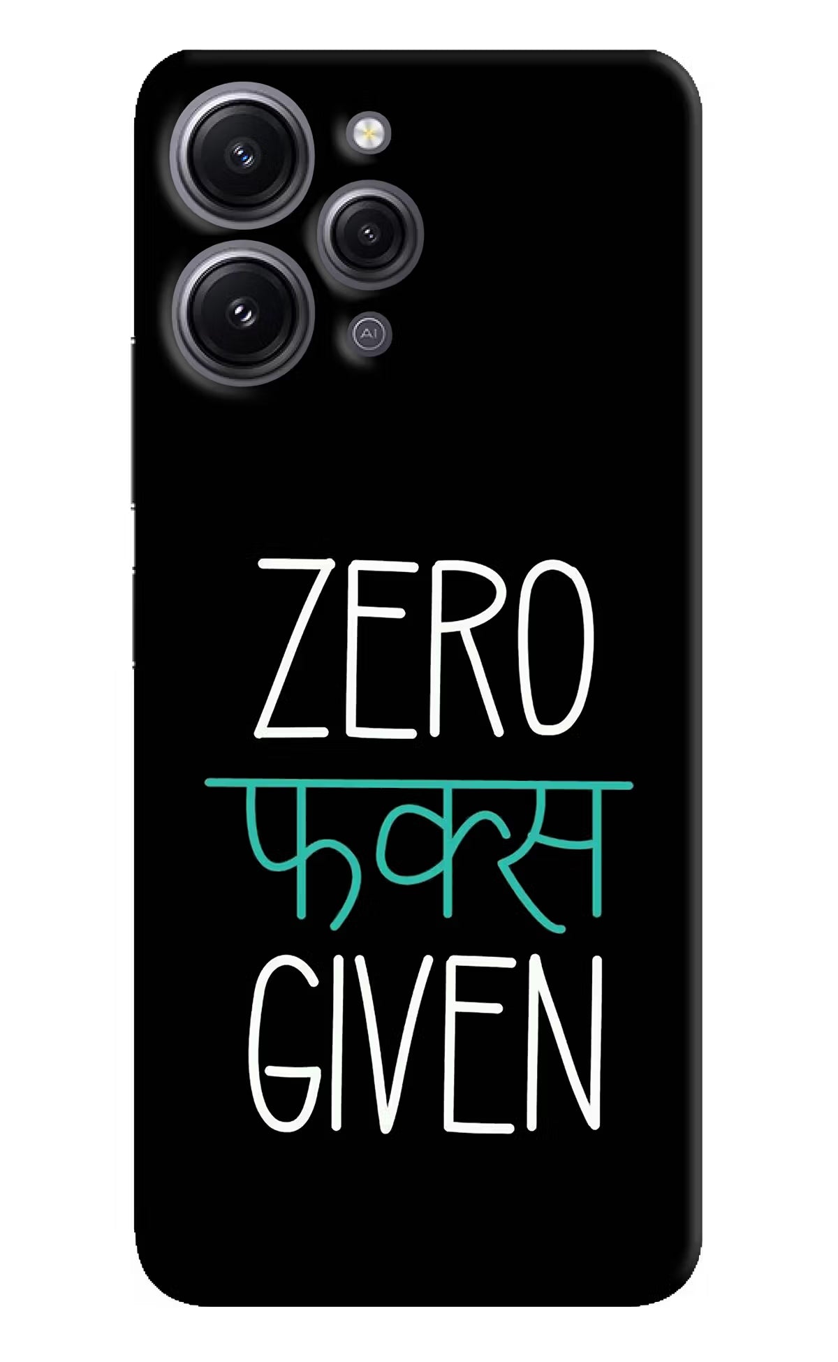 Zero Fucks Given Redmi 12 4G Hard Case Back Cover by Casekaro