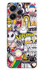 Sticker Bomb Redmi 12 4G Hard Case Back Cover by Casekaro