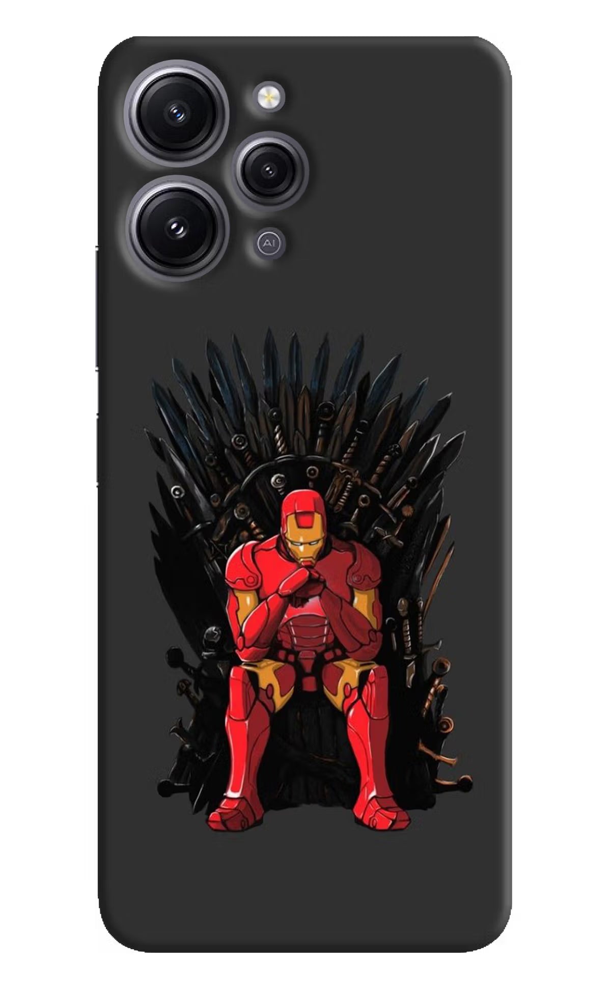 Ironman Throne Redmi 12 4G Hard Case Back Cover by Casekaro