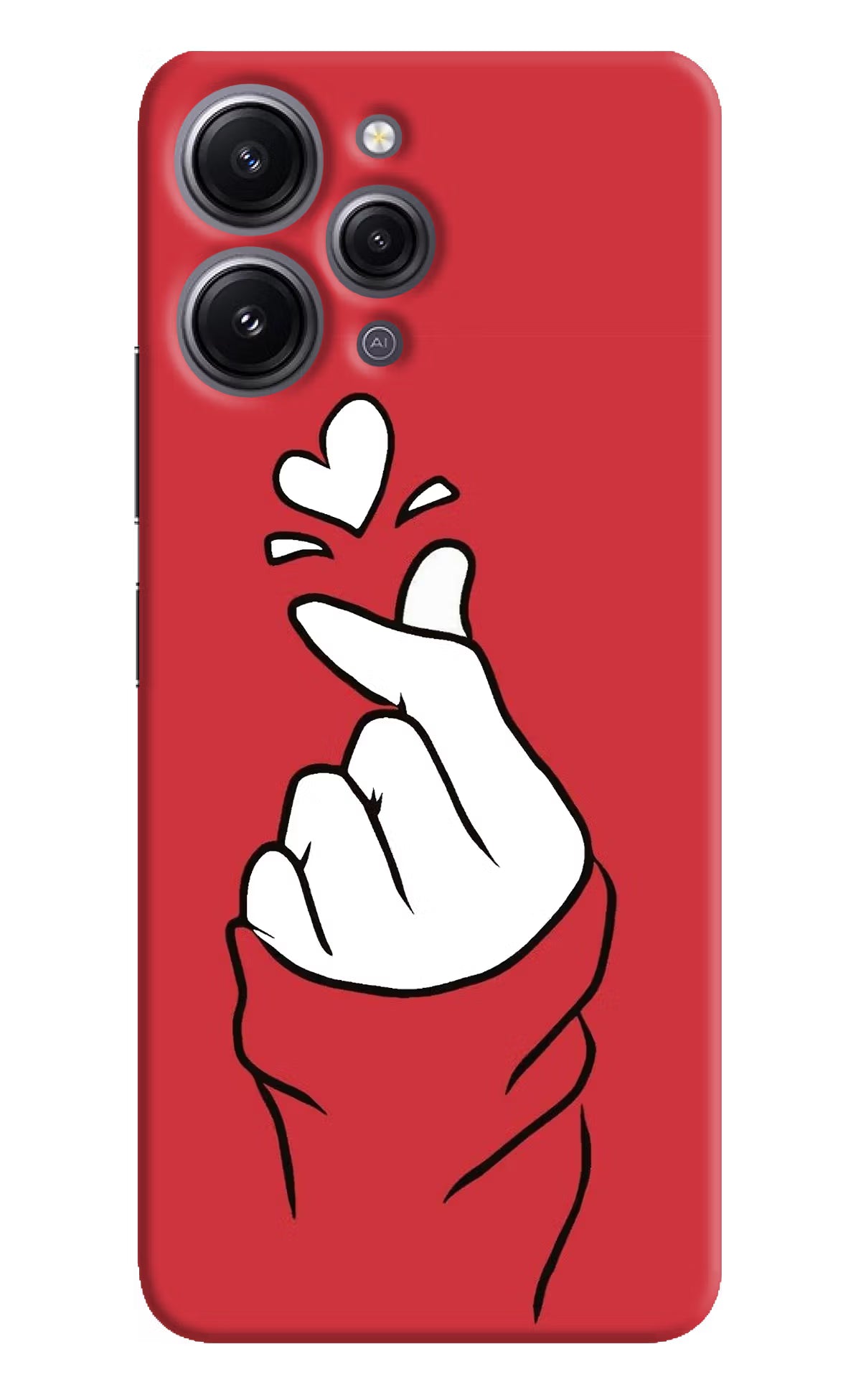Korean Love Sign Redmi 12 4G Hard Case Back Cover by Casekaro