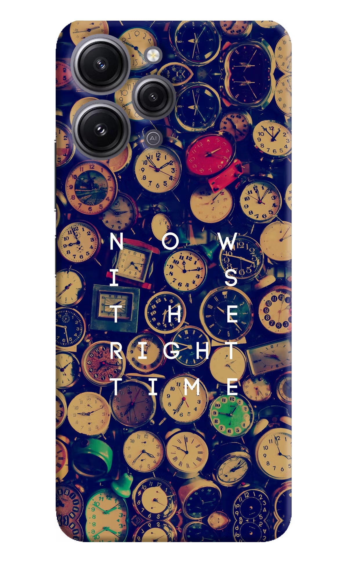 Now is the Right Time Quote Redmi 12 4G Hard Case Back Cover by Casekaro