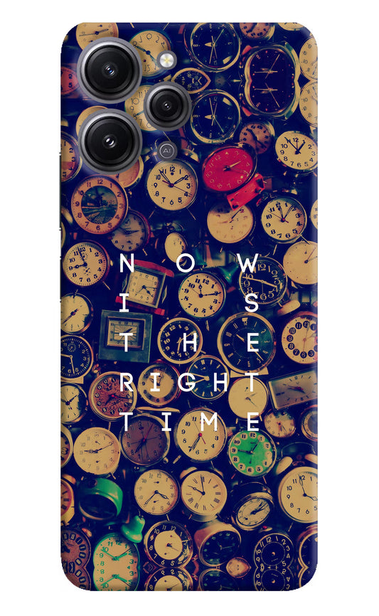 Now is the Right Time Quote Redmi 12 4G Hard Case Back Cover by Casekaro