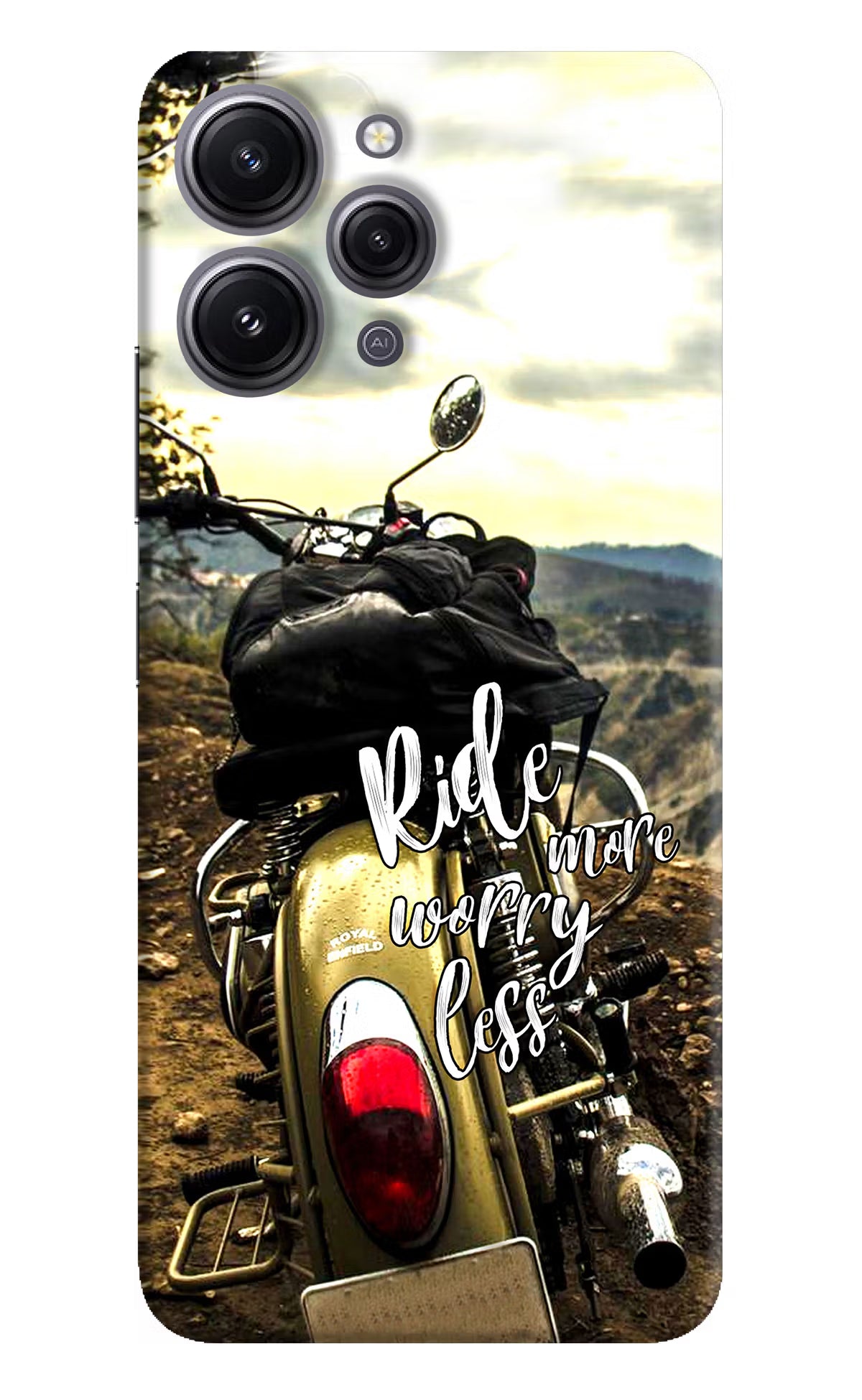 Ride More Worry Less Redmi 12 4G Hard Case Back Cover by Casekaro