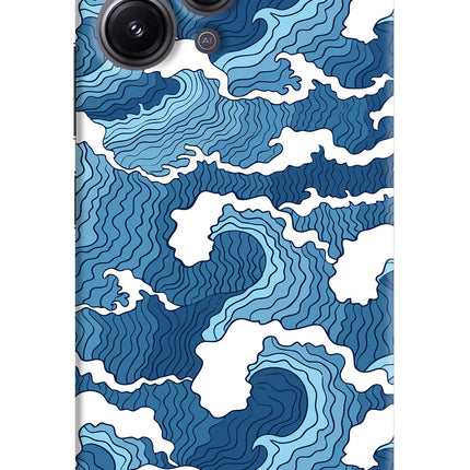 Blue Waves Redmi 12 4G Hard Case Back Cover by Casekaro