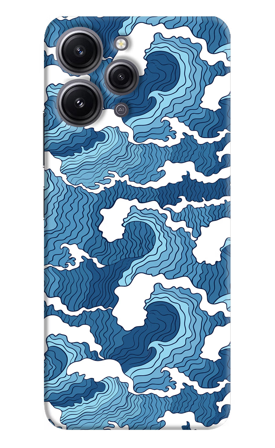 Blue Waves Redmi 12 4G Back Cover, Hard case