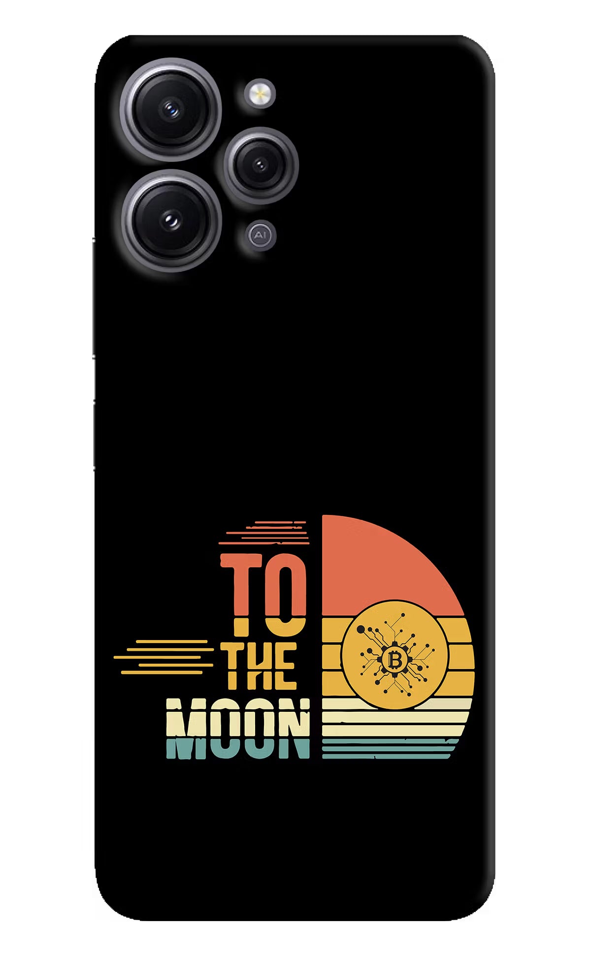 To the Moon Redmi 12 4G Hard Case Back Cover by Casekaro
