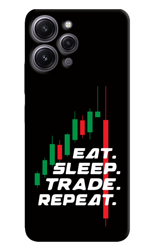 Eat Sleep Trade Repeat Redmi 12 4G Hard Case Back Cover by Casekaro