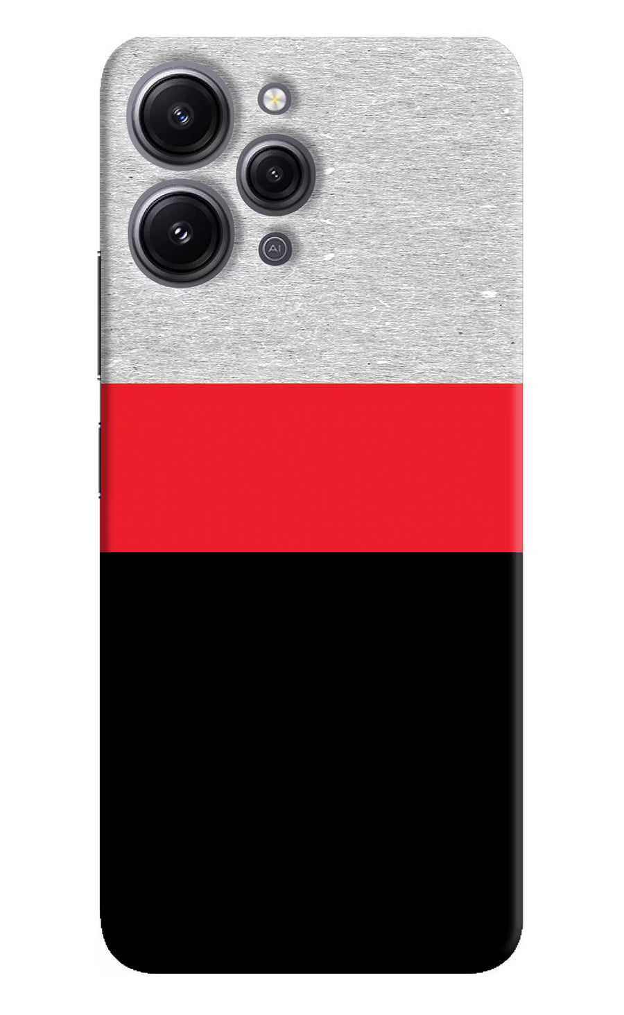 Tri Color Pattern Redmi 12 4G Back Cover, Hard case