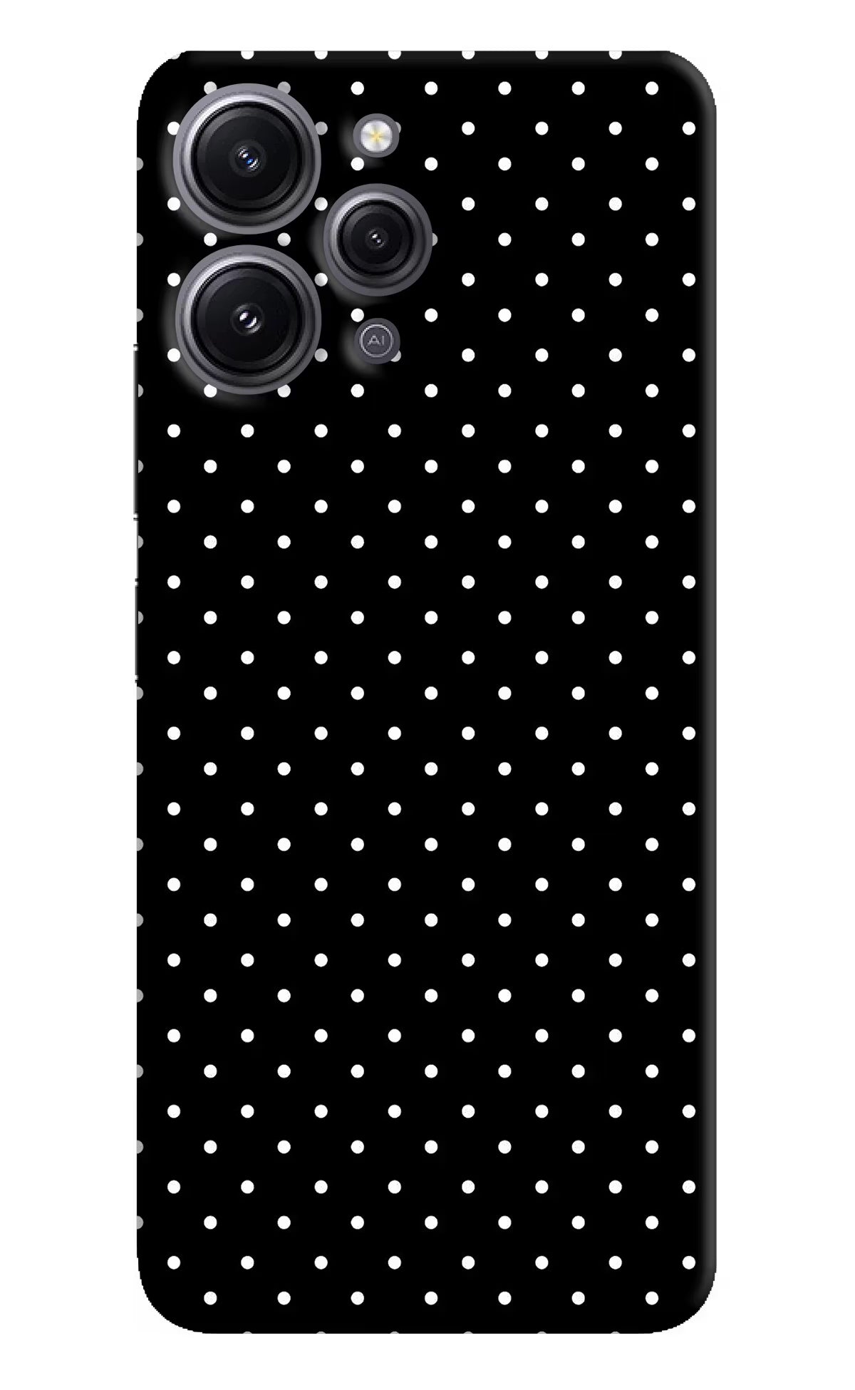 White Dots Redmi 12 4G Hard Case Back Cover by Casekaro