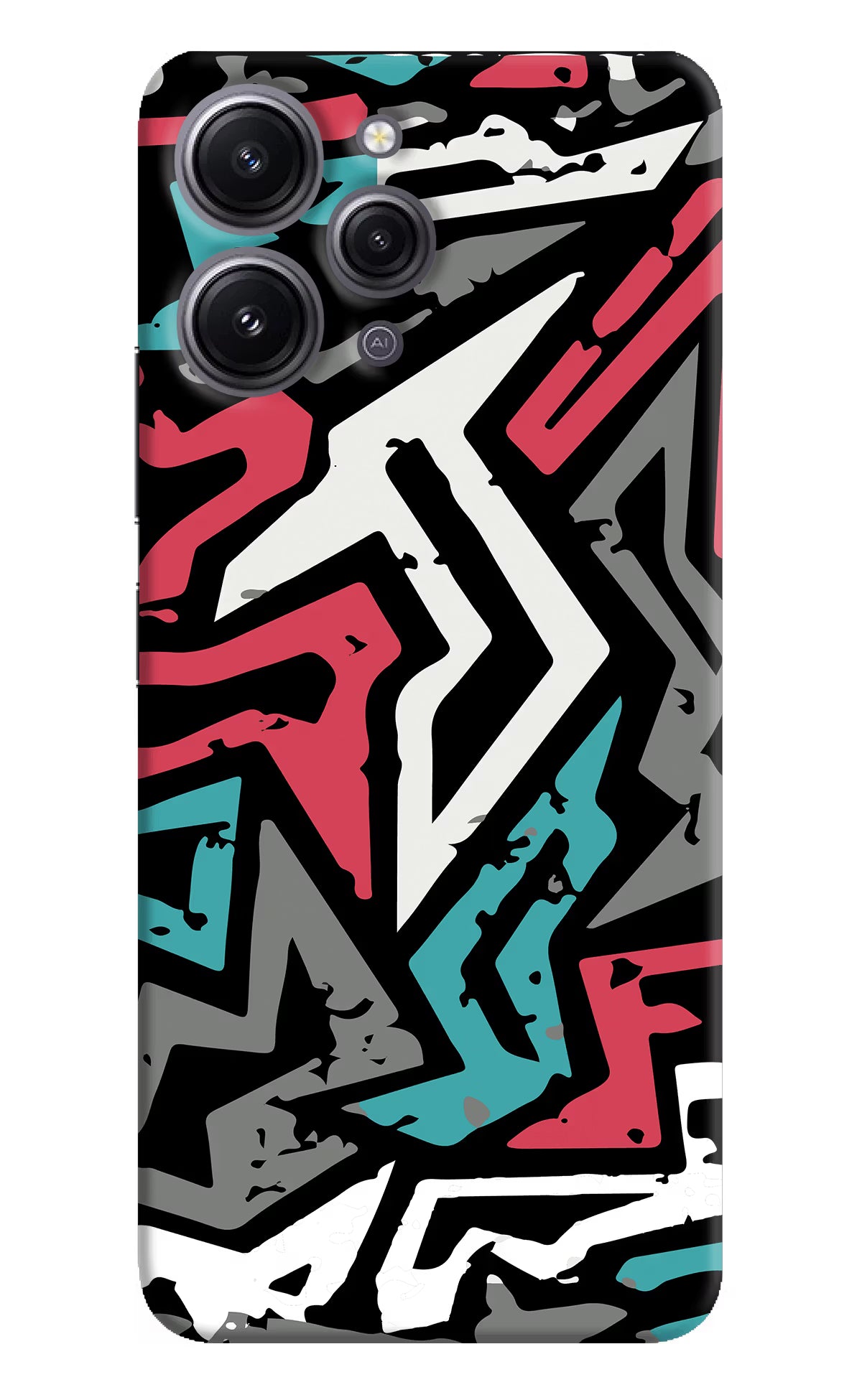 Geometric Graffiti Redmi 12 4G Hard Case Back Cover by Casekaro