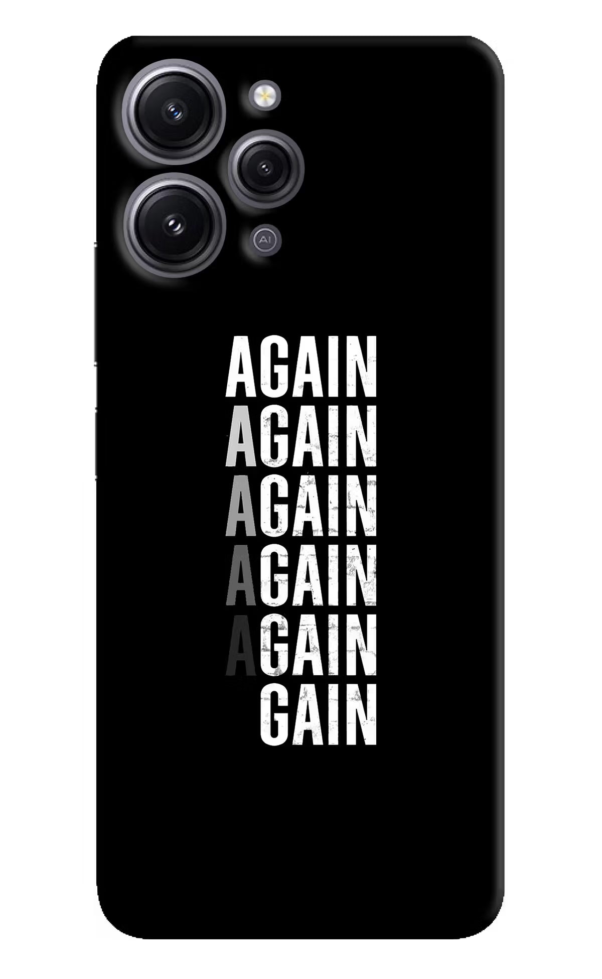 Again Again Gain Redmi 12 4G Hard Case Back Cover by Casekaro