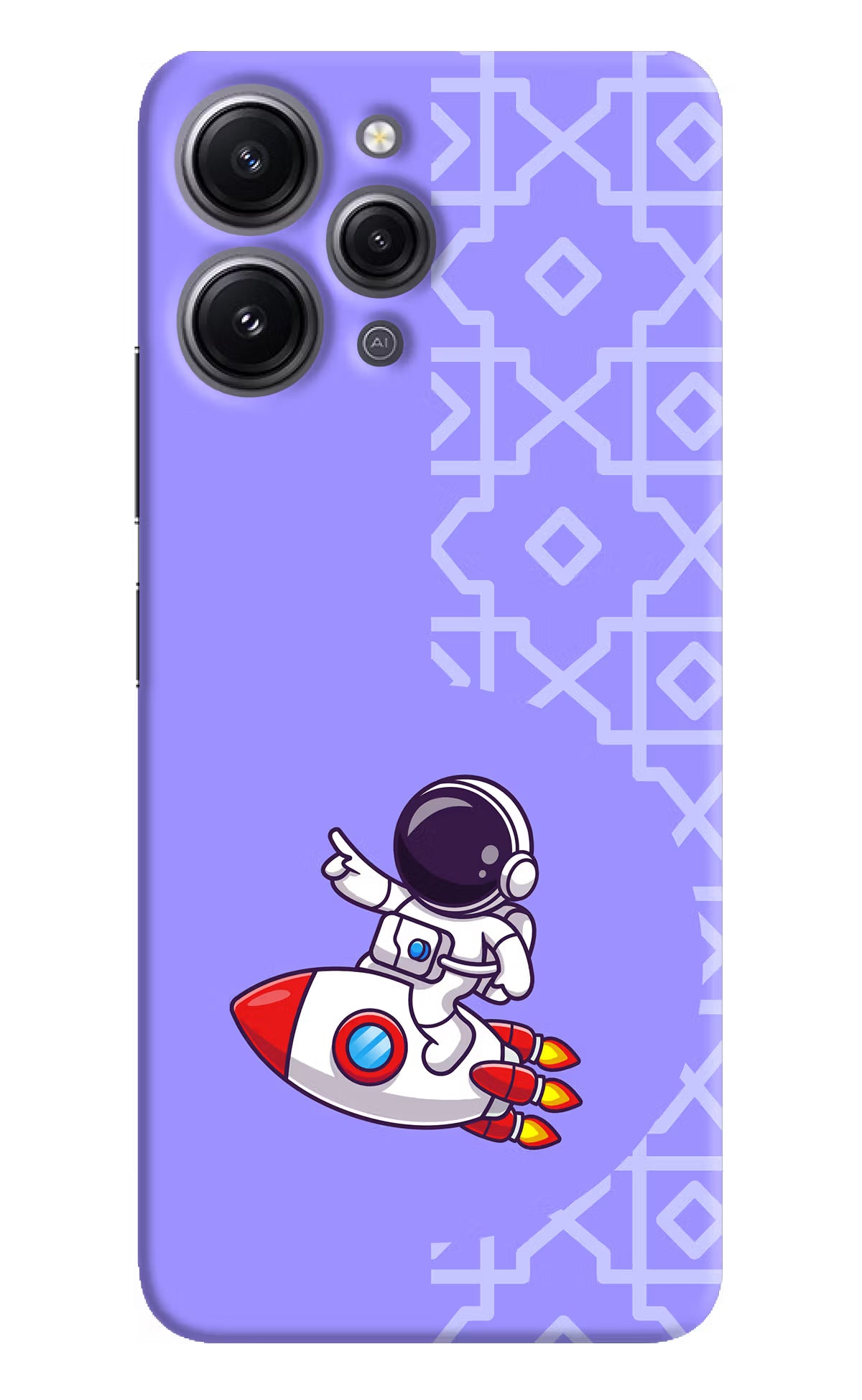 Cute Astronaut Redmi 12 4G Hard Case Back Cover by Casekaro
