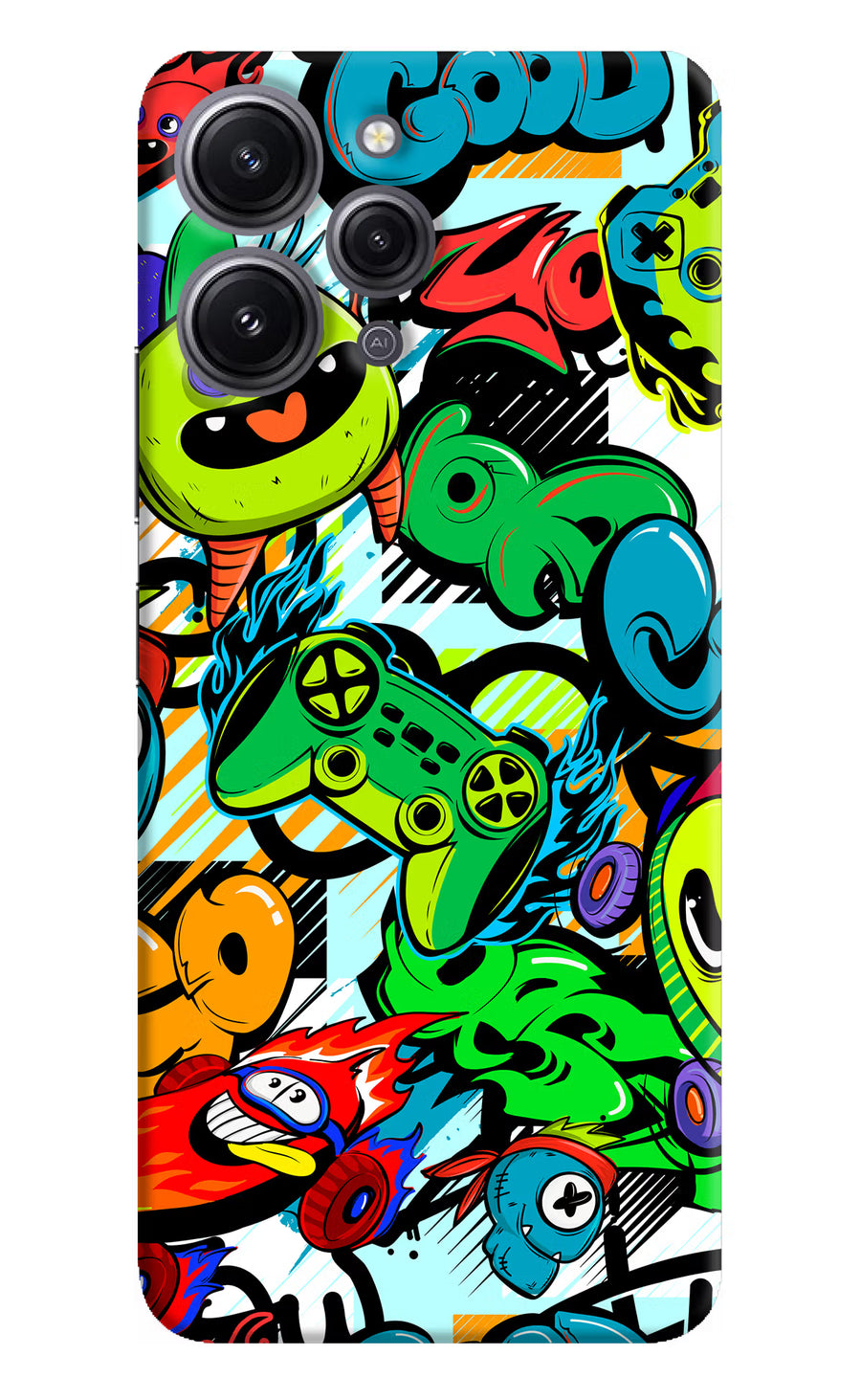 Game Doodle Redmi 12 4G Back Cover, Hard case