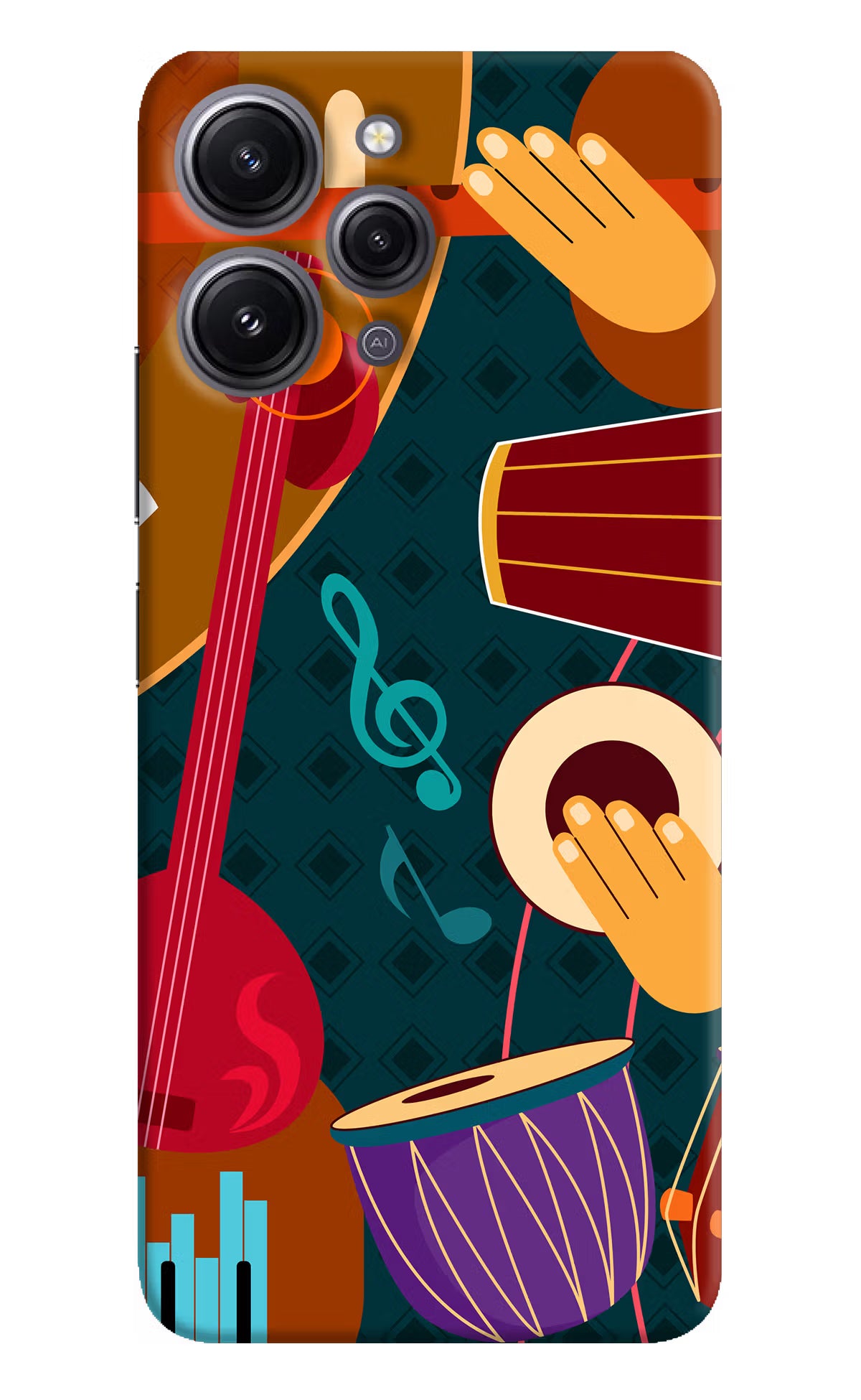 Music Instrument Redmi 12 4G Hard Case Back Cover by Casekaro