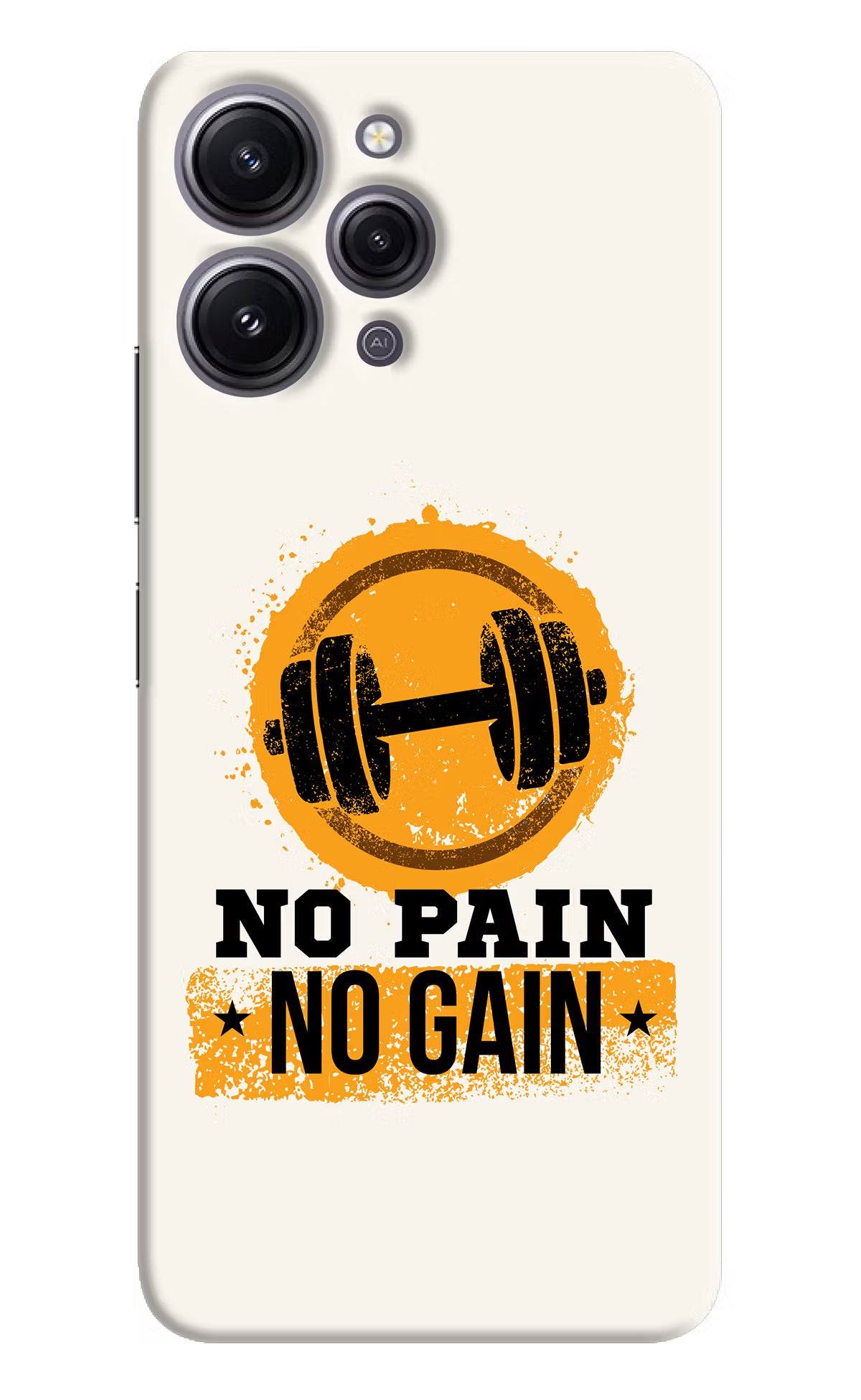 No Pain No Gain Redmi 12 4G Hard Case Back Cover by Casekaro