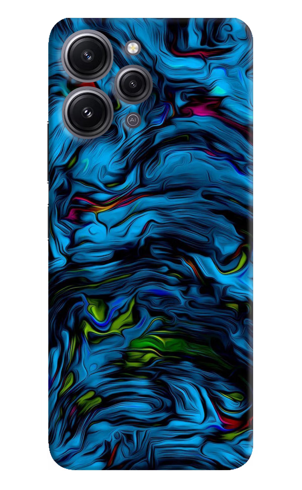 Dark Blue Abstract Redmi 12 4G Hard Case Back Cover by Casekaro