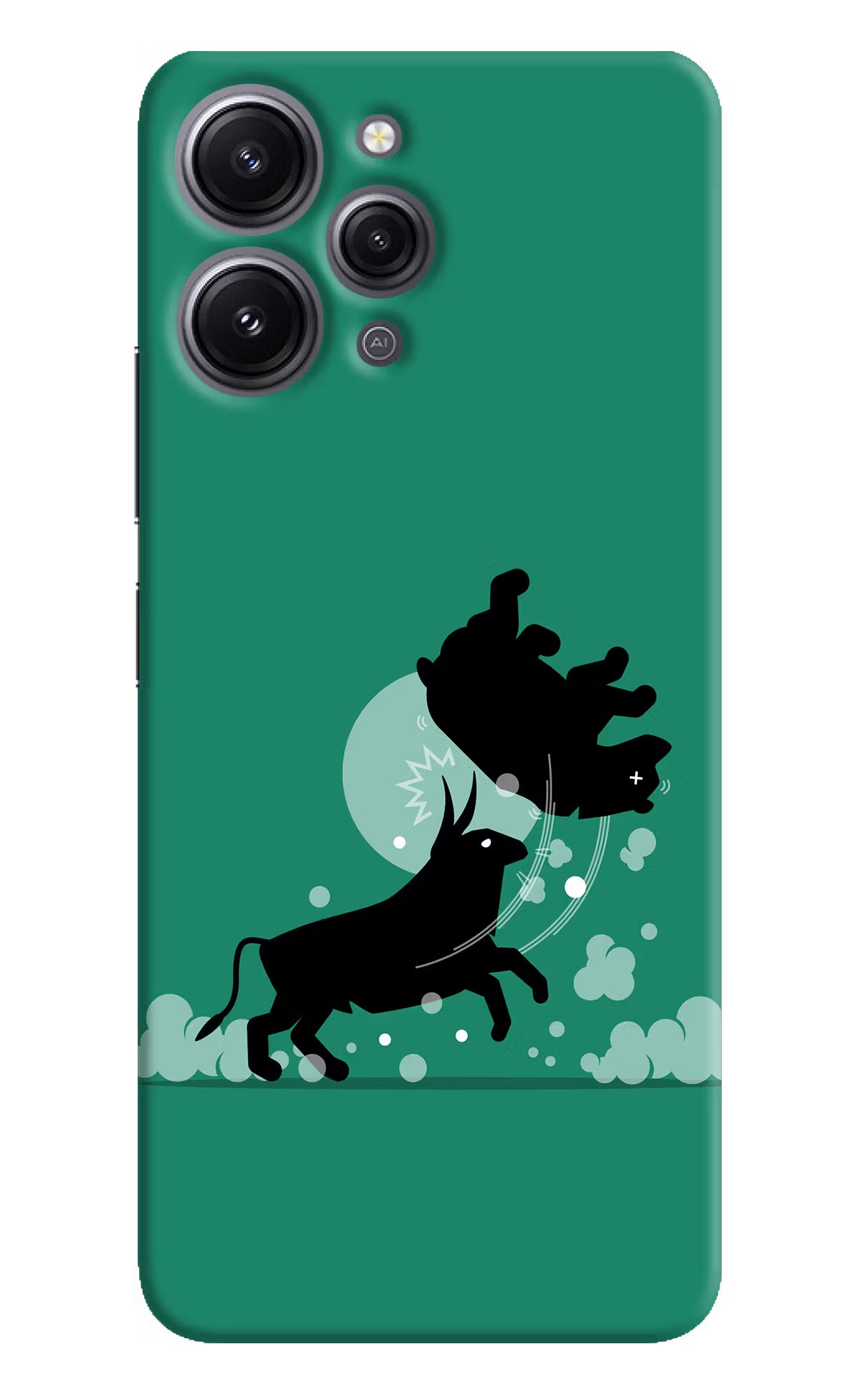 Bull Conqueror Redmi 12 4G Hard Case Back Cover by Casekaro
