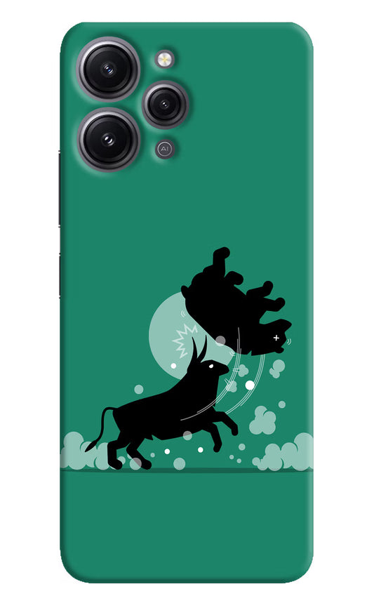 Bull Conqueror Redmi 12 4G Hard Case Back Cover by Casekaro