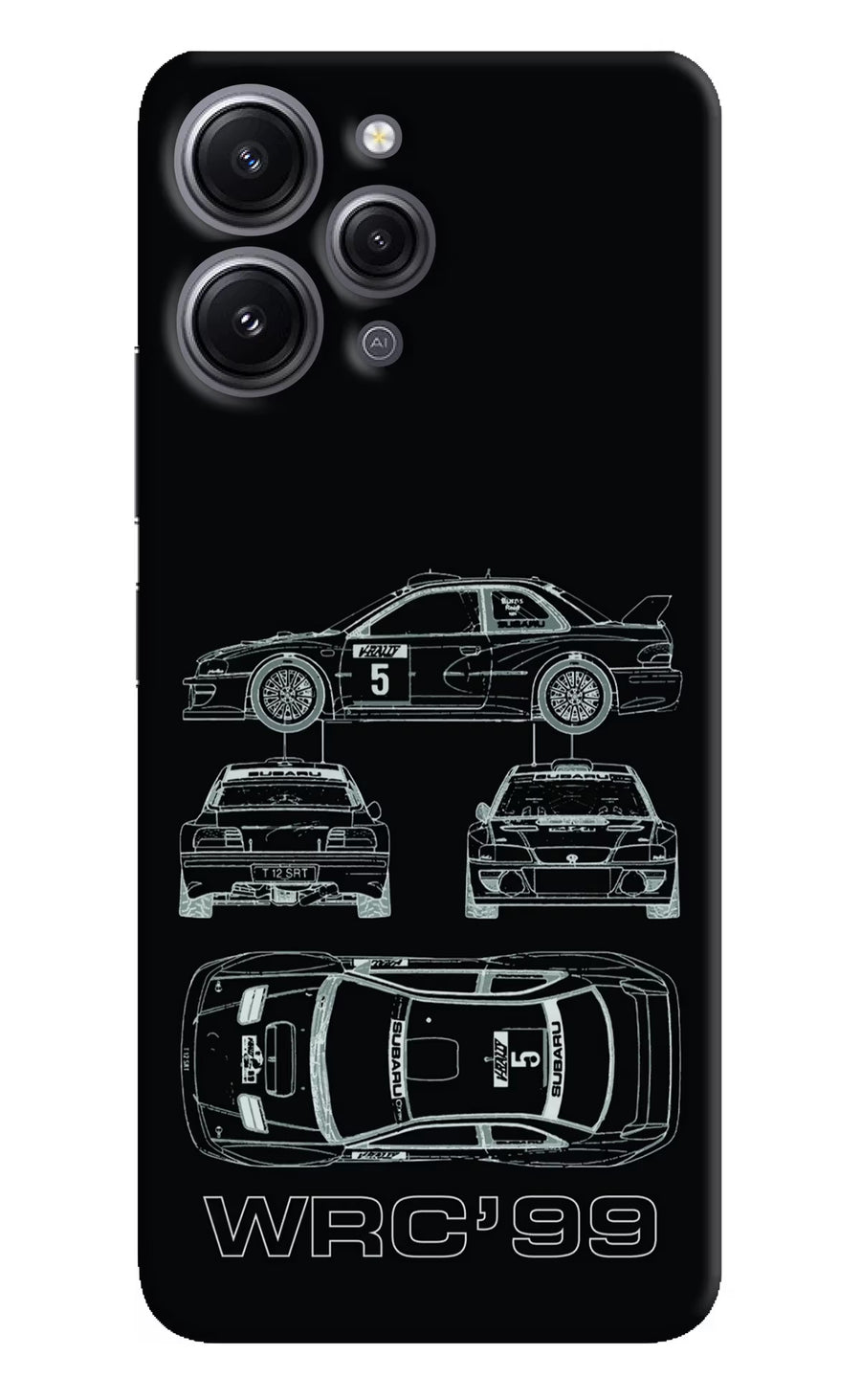 WRC'99 Redmi 12 4G Back Cover, Hard case