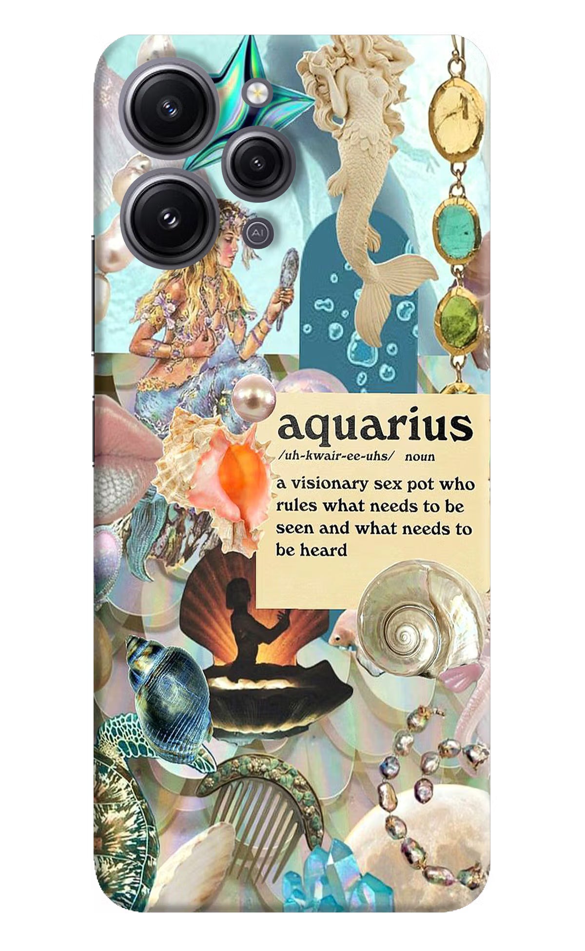 Aquarius Zodiac Redmi 12 4G Hard Case Back Cover by Casekaro