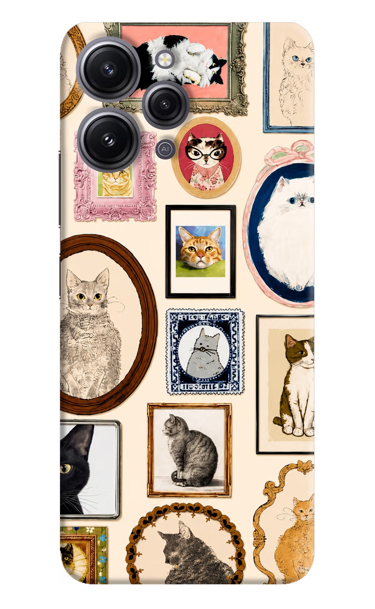 Mirror Cats Redmi 12 4G Back Cover
