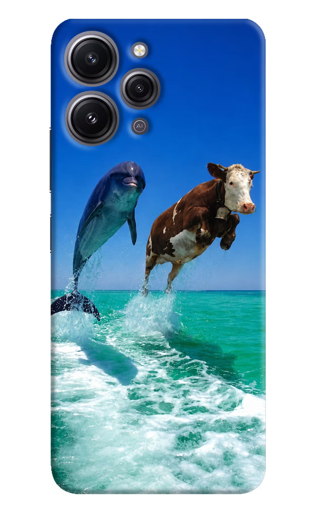 Dolphin vs Cow Redmi 12 4G Back Cover