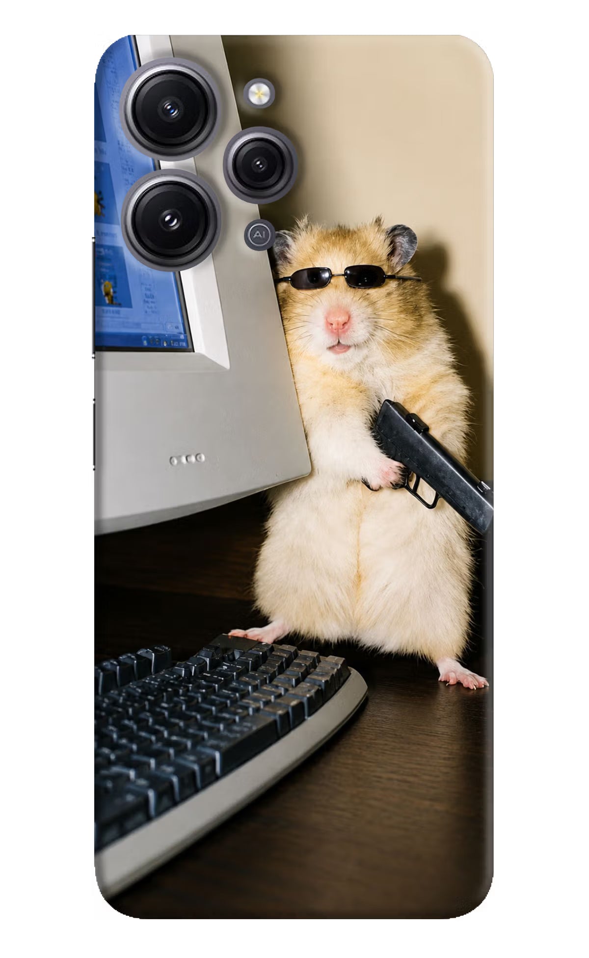 Hacker Hamster Redmi 12 4G Back Cover