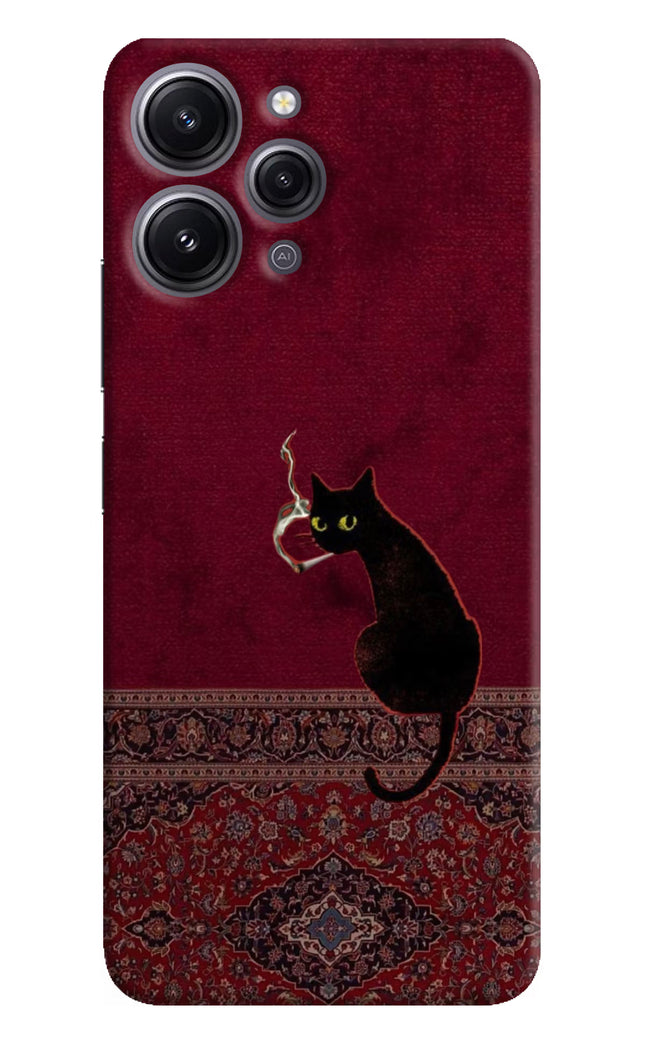Midnight Cat Redmi 12 4G Hard Case Back Cover by Casekaro