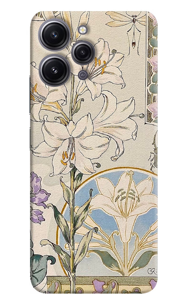 White Lily Redmi 12 4G Hard Case Back Cover by Casekaro