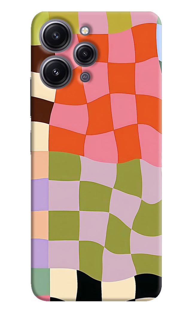 Wavy Grid Redmi 12 4G Hard Case Back Cover by Casekaro