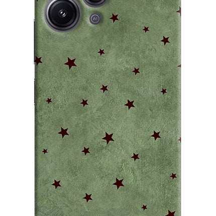 Green Stars Redmi 12 4G Hard Case Back Cover by Casekaro