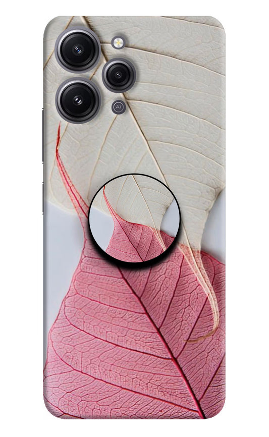 White Pink Leaf Redmi 12 4G Pop Case by Casekaro