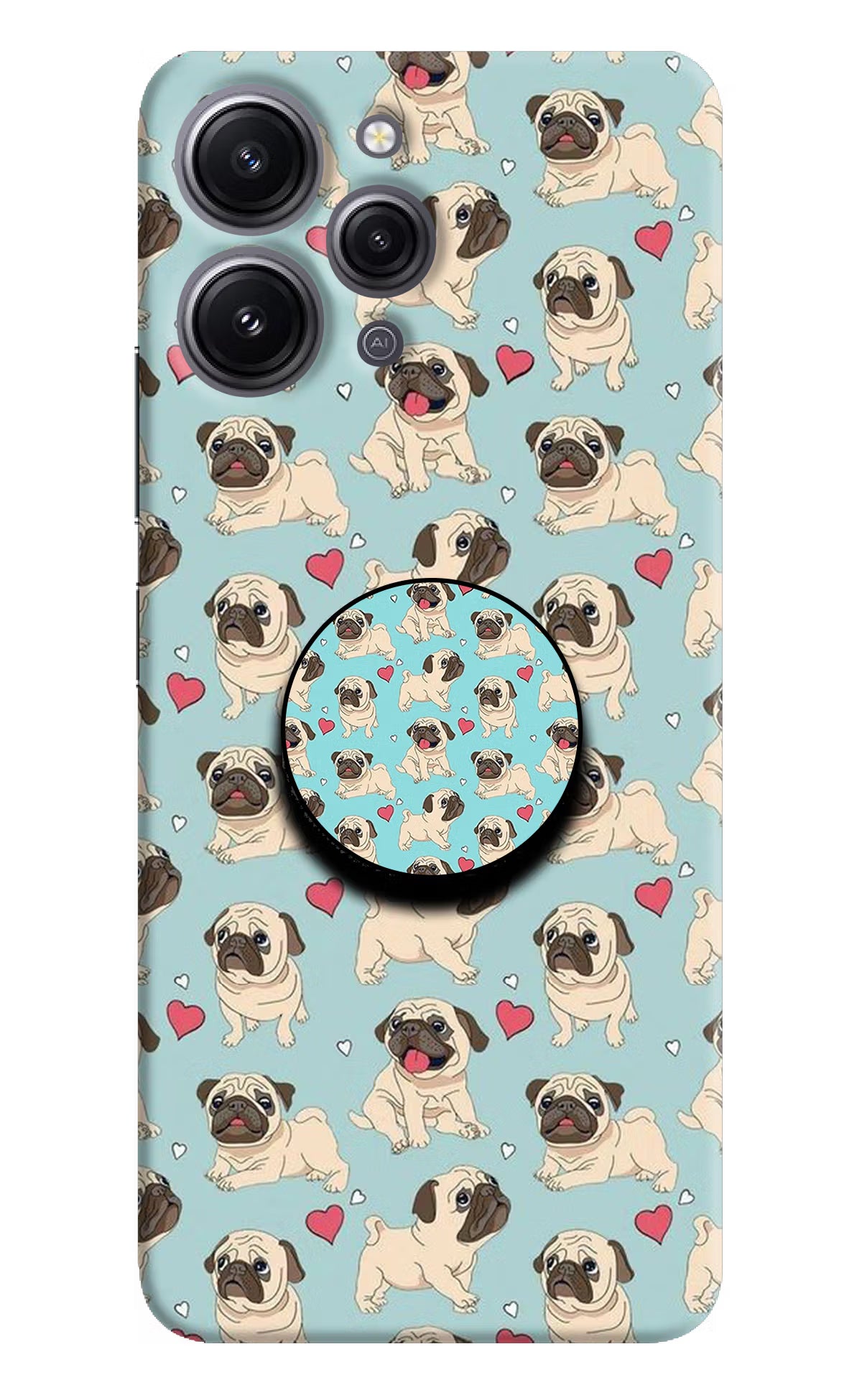 Pug Dog Redmi 12 4G Pop Case by Casekaro