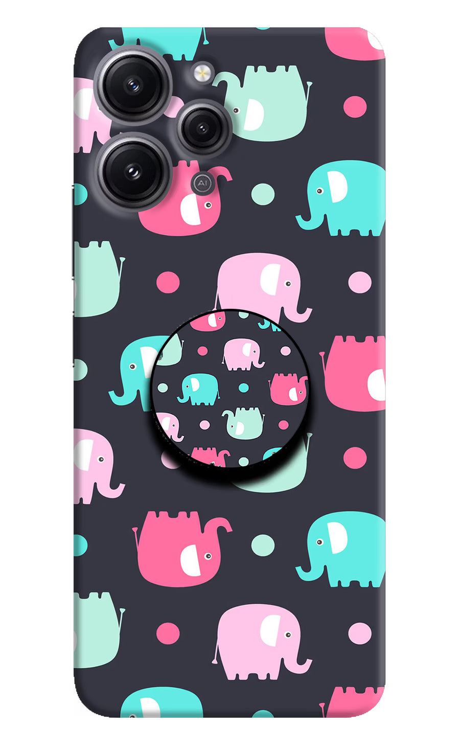 Baby Elephants Redmi 12 4G Pop Case, Hard case