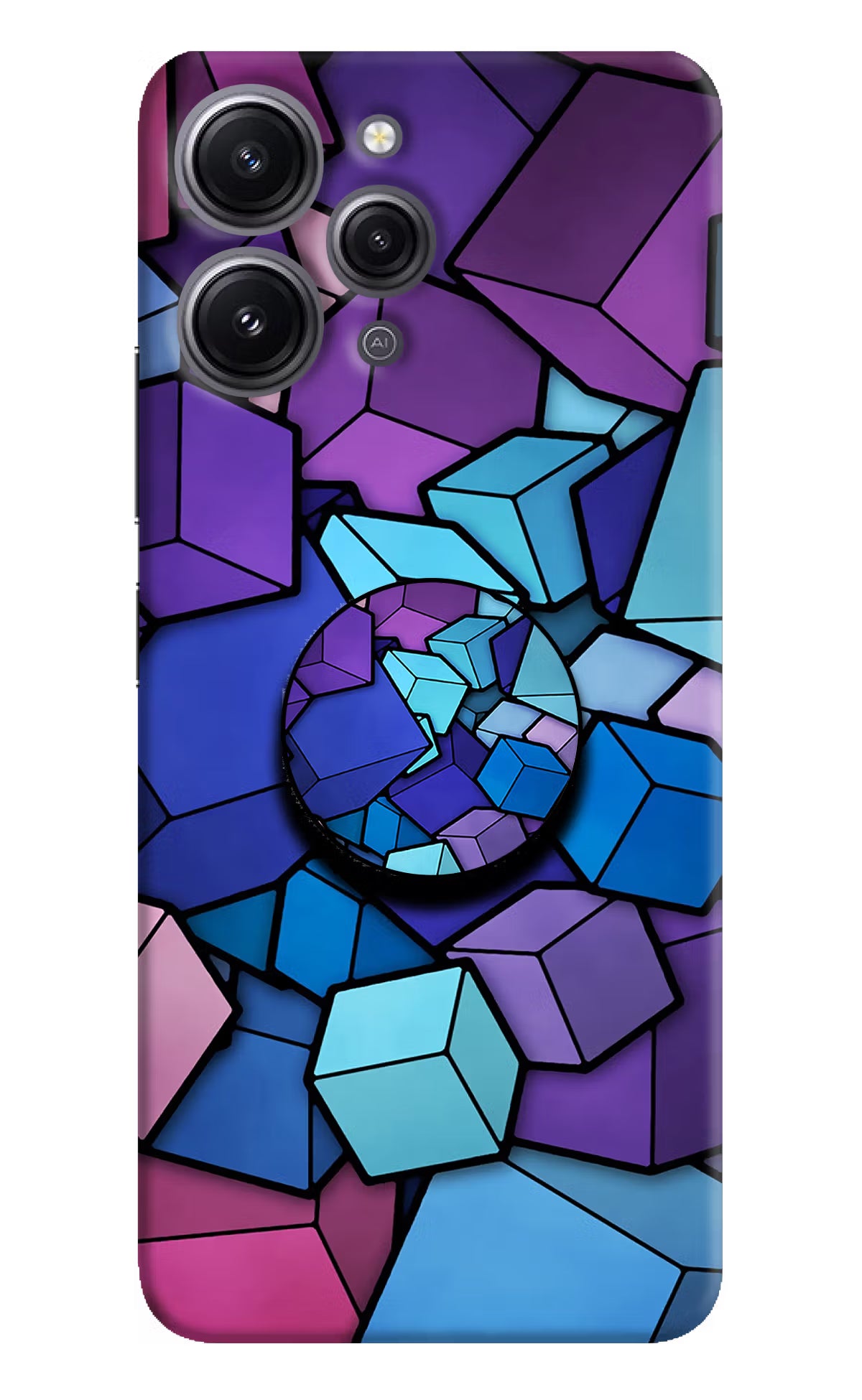 Cubic Abstract Redmi 12 4G Pop Case by Casekaro