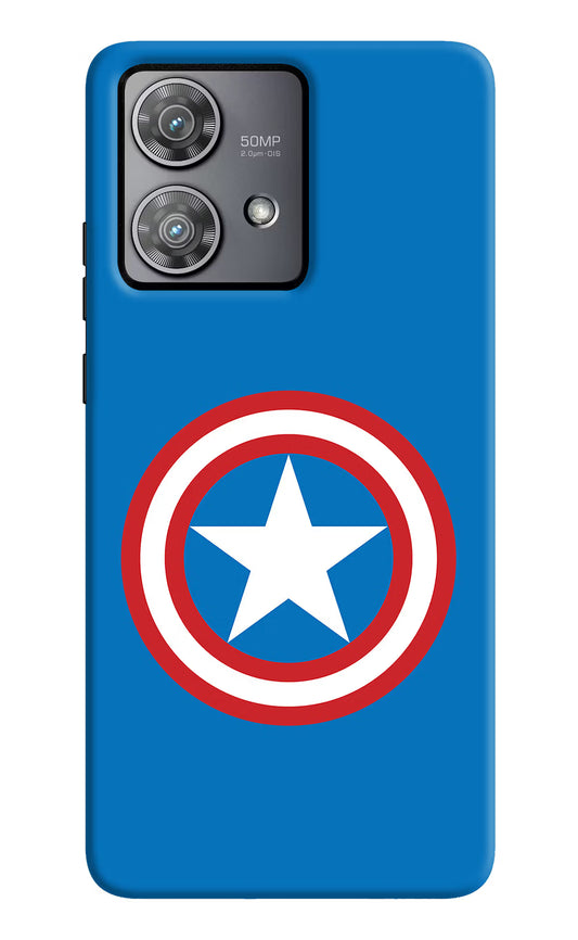 Captain America Logo Moto Edge 40 Neo Hard Case Back Cover by Casekaro