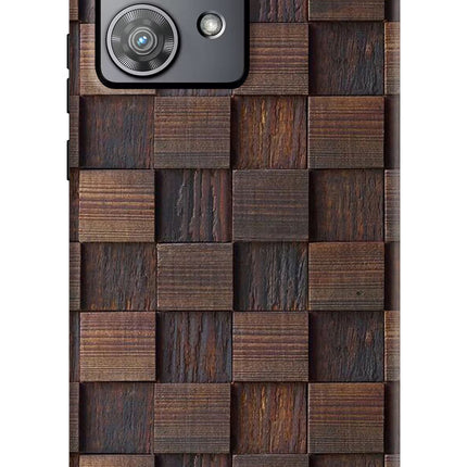 Wooden Cube Design Moto Edge 40 Neo Hard Case Back Cover by Casekaro