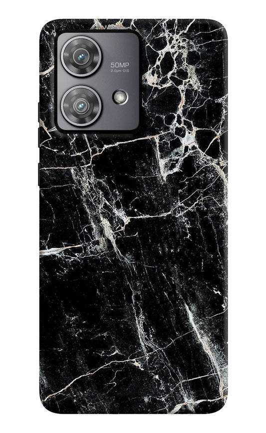 Black Marble Texture Moto Edge 40 Neo Back Cover