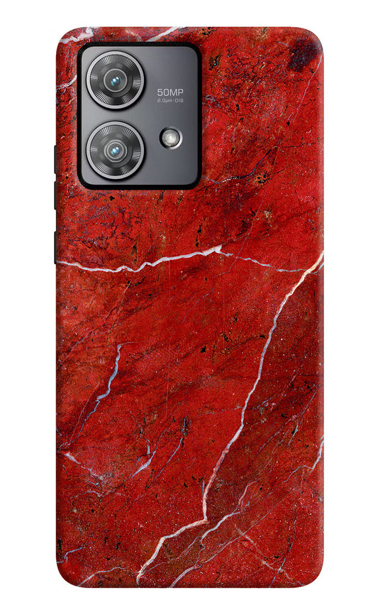 Red Marble Design Moto Edge 40 Neo Hard Case Back Cover by Casekaro