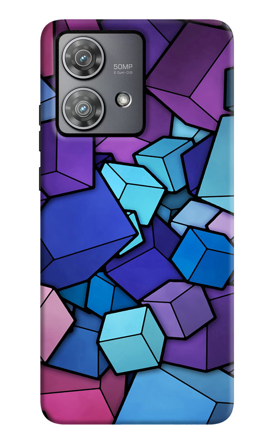 Cubic Abstract Moto Edge 40 Neo Back Cover