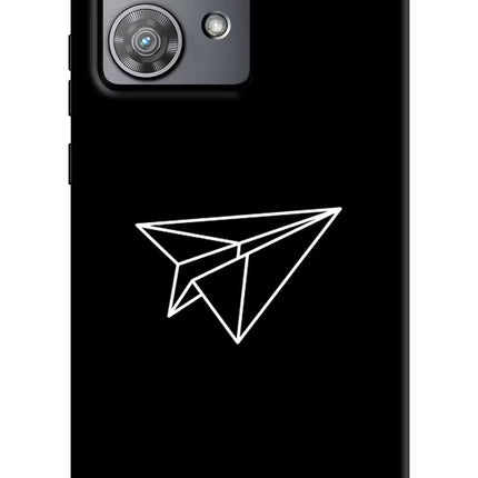 Paper Plane White Moto Edge 40 Neo Hard Case Back Cover by Casekaro